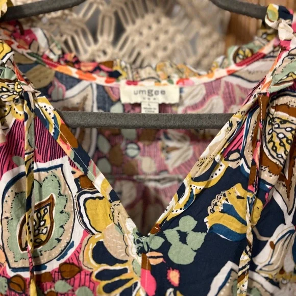 Umgee Tiered Floral Paisley Midi Dress - Picture 2 of 9